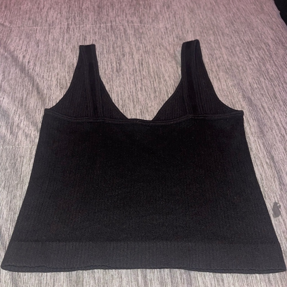 Never worn black crop tank top
